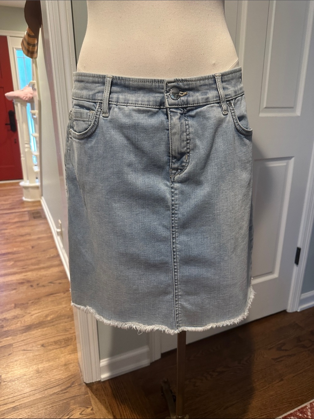 NWOT Tommy Bahama Boracay Indigo Raw Edge Denim Skirt Sz unknown